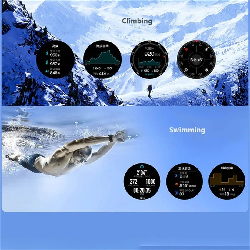 Умные часы Huawei Honor Watch Dream спортивные для сна бега езды на велосипеде плавания гор