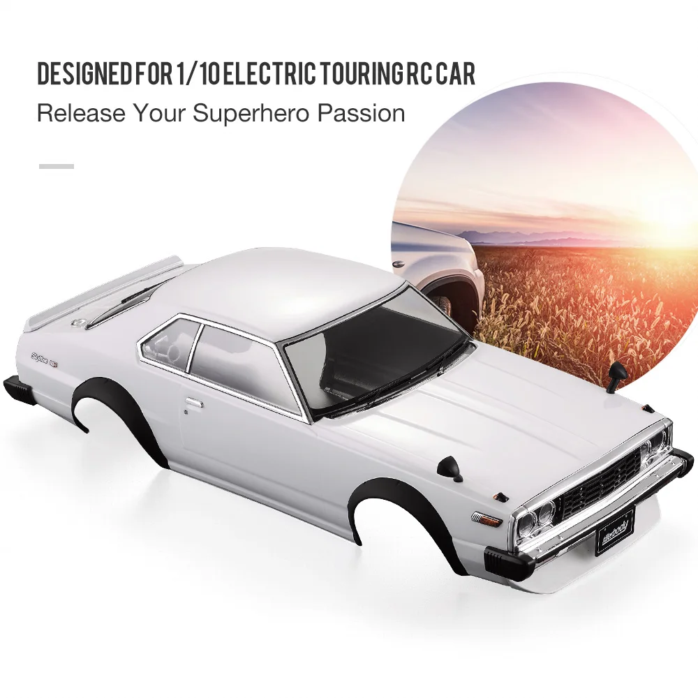 

48701 1977 RC Car Body Shell Skyline Hardtop 2000 GT-ES Finished Case Frame for 1:10 Electric Touring RC Racing Car DIY Parts