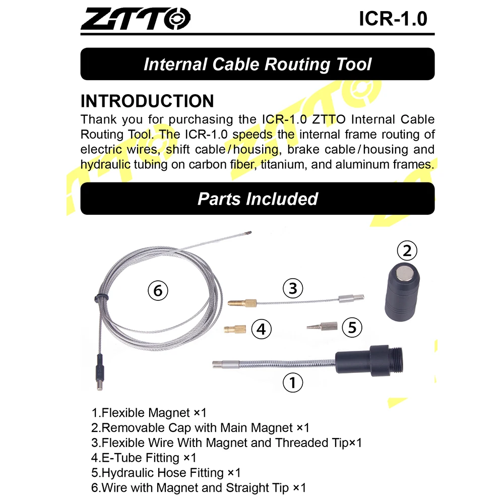 ZTTO профессиональная велосипедная Внутренняя прокладка троса инструмент для велосипедной рамы сдвиг гидравлический провод переключения внутренний кабель руководство в