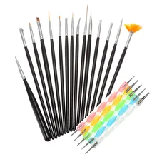 20 штук Nail Art Кисти и наборы и Наборы расставить Pen Рисунок Живопись Pen Профессиональный маникюр ногтей польский кисти