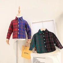 Детская одежда клетчатая рубашка для мальчиков г. Новая модная блузка в стиле пэчворк для маленьких девочек футболки для малышей, футболки с длинными рукавами