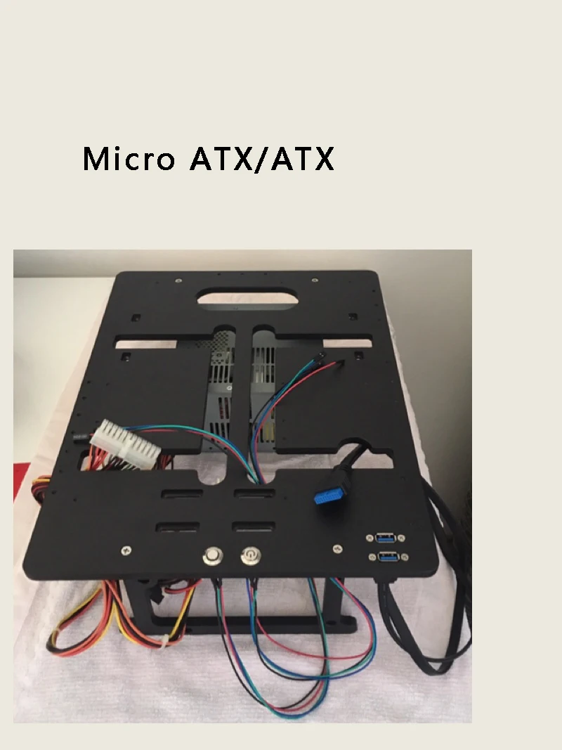 A4 Mini ITX MATX ATX PC тестовая скамья открытая рамка USB 3,0 вентилятор водяного охлаждения чехол DIY голый разгон HTPC поддержка видеокарты