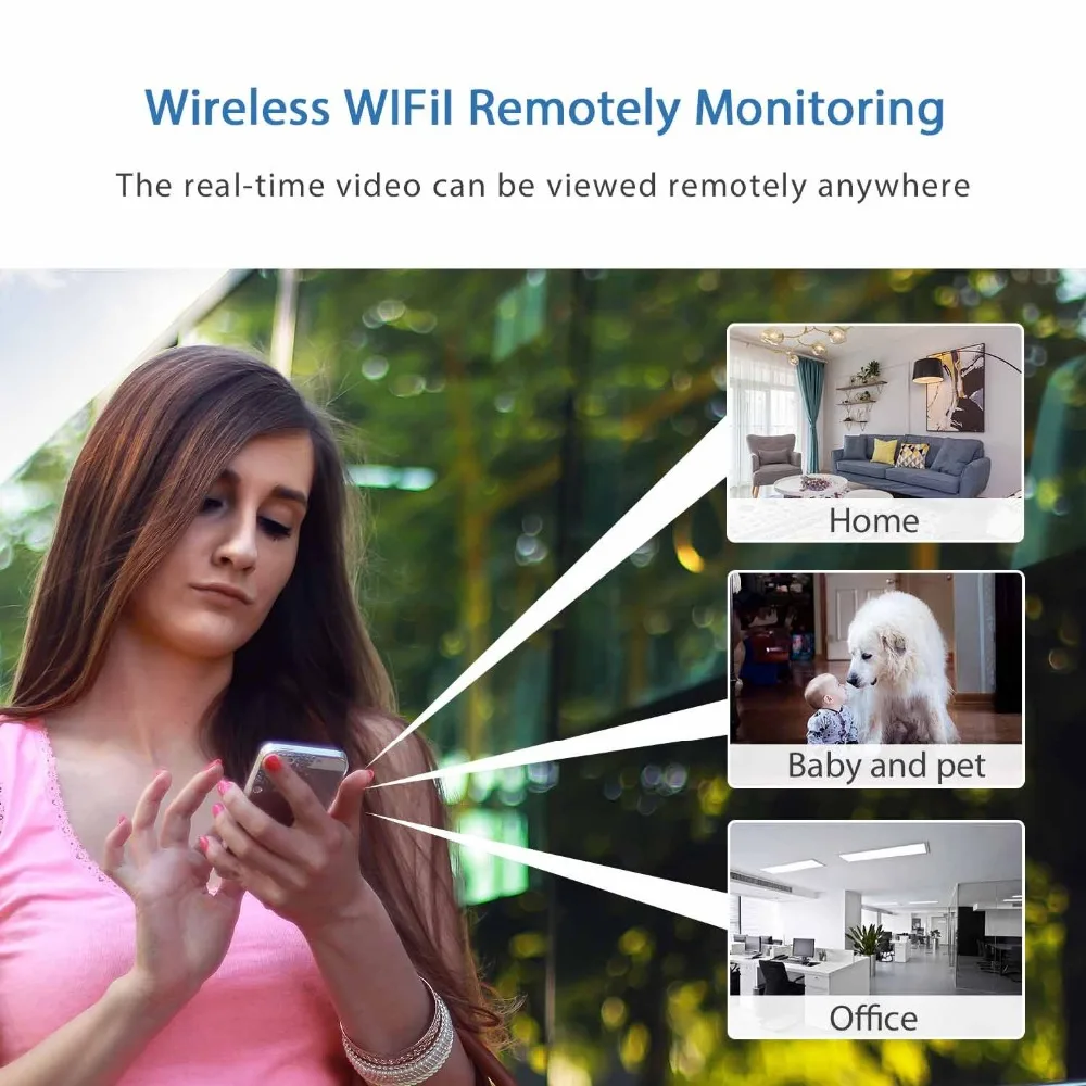 Беспроводная мини-камера wifi HD 1080P рекордер настольные часы Специальное Инфракрасное Ночное Видение Угол 140 градусов мониторинг