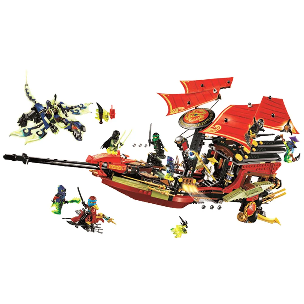 

2019 New Ninjagoes Bricks Final Flight of Desting's Bounty Compatible Legoing Ninjago 70738 Building Blocks Toys for Children