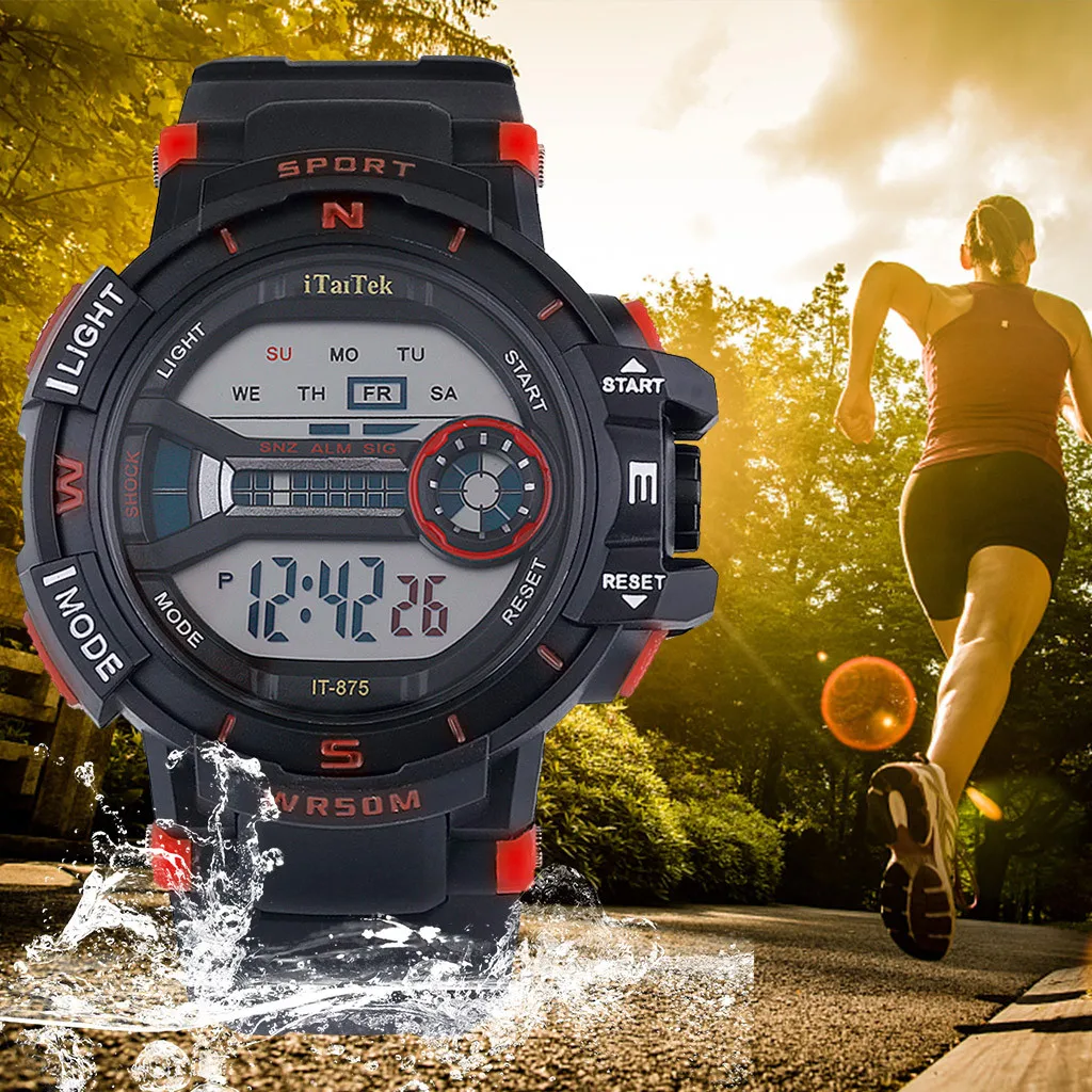 Relogio цифровые montre homme спортивные часы многофункциональные водонепроницаемые светящиеся модные электронные bayan kol saati