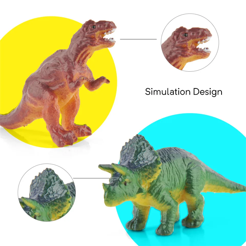 12 шт. игрушка динозавр мир Юрского периода фосфоресцирующий динозавр имитационная модель игрушки развивающие игрушки для детей подарок на день рождения и Рождество
