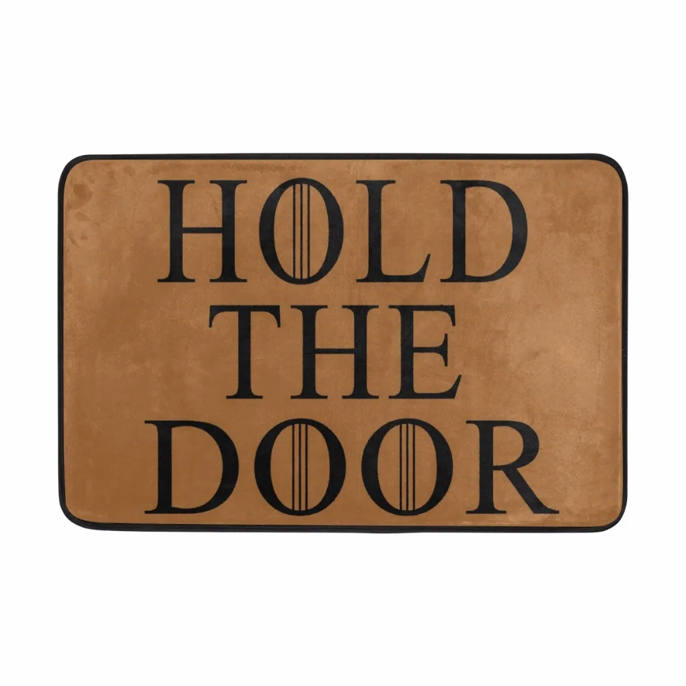 

Slogan Mat HOLD THE DOOR Printed Welcome Entrance Doormat Quick-drying Water Absorption Bathroom Carpet 40*60cm
