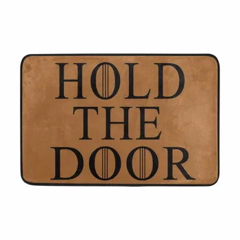 

Slogan Mat HOLD THE DOOR Printed Welcome Entrance Doormat Quick-drying Water Absorption Bathroom Carpet 40*60cm