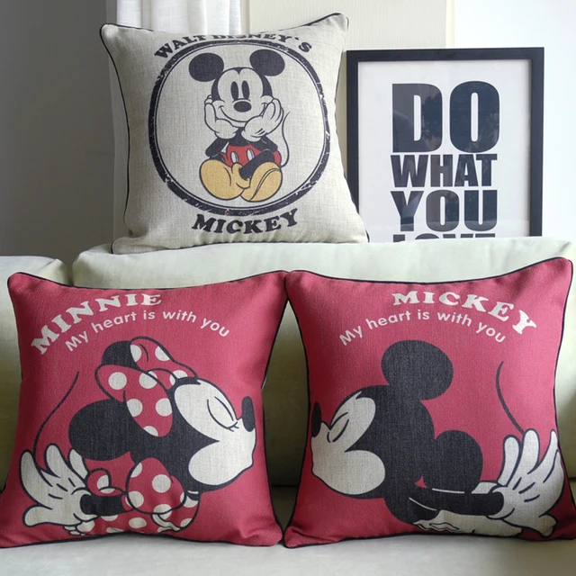 Minnie Pillow Cover Mickey Minnie Mouse Cartoon Lovers Wedding Gift Gorgeous Minnie Mouse Decorative Pillow Minnie Pillow Cover Mickey Minnie Mouse Cartoon Lovers Wedding Gift Gorgeous Minnie Mouse Decorative Pillow