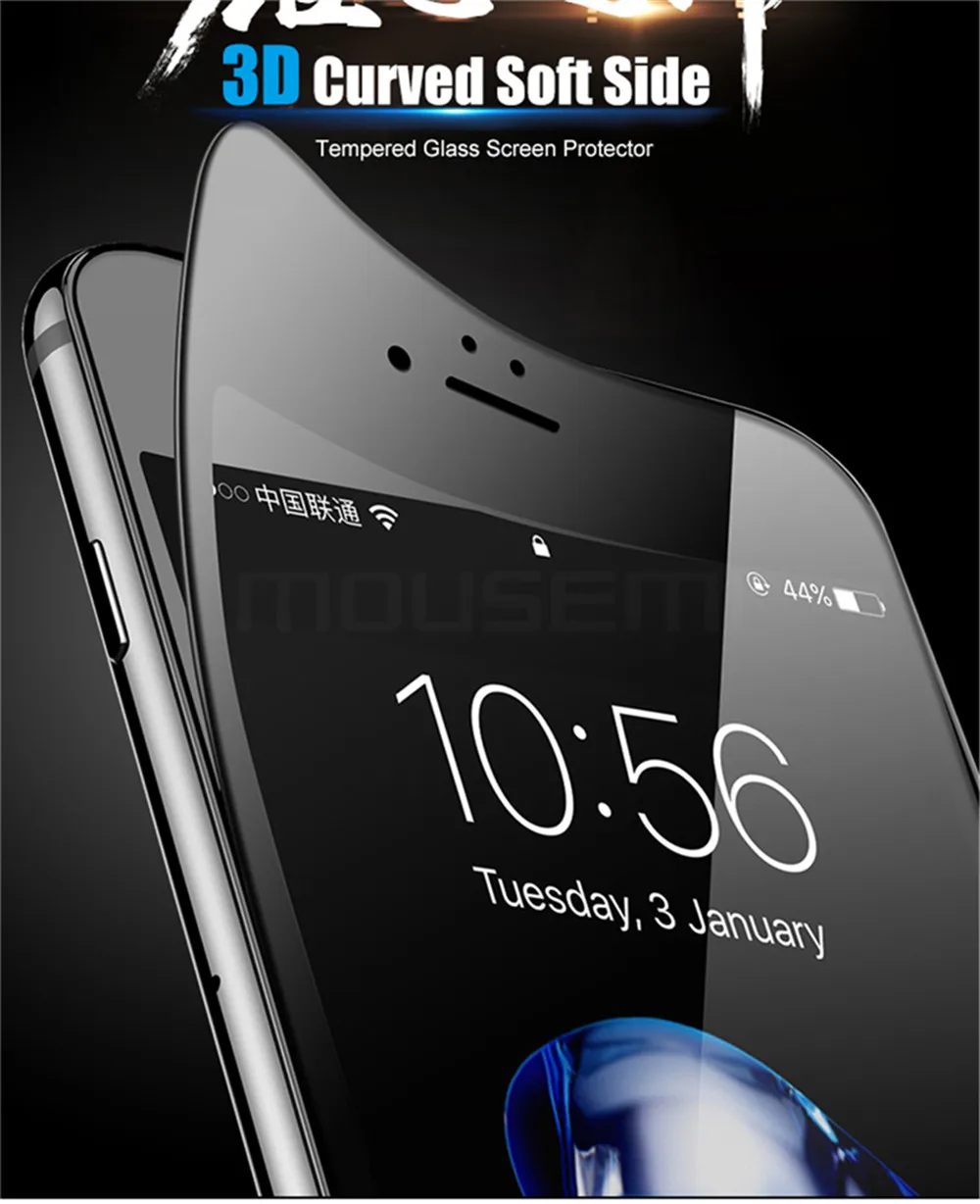 MOUSEMI Screen Protector For iPhone 6 6s Glass Full Cover Curved Soft Plastic Side Tempered Glass For iPhone 6 6s Plus Protector (1)