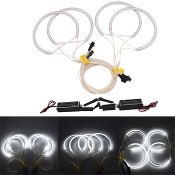 

4pcs/set White Headlamp Car Angel Eagle Eyes Lights for BMW E36 3 E38 7 E39 5 E46 3 series 131mm CCFL Flexible Tube Headlight