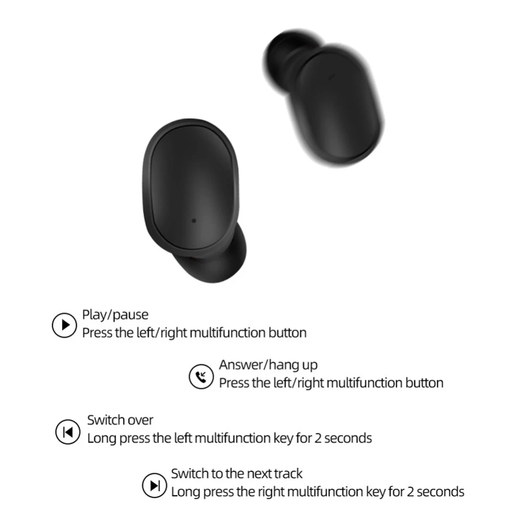 Беспроводные Bluetooth наушники для Redmi Airdots вкладыши 5 0 TWS гарнитура телефона с