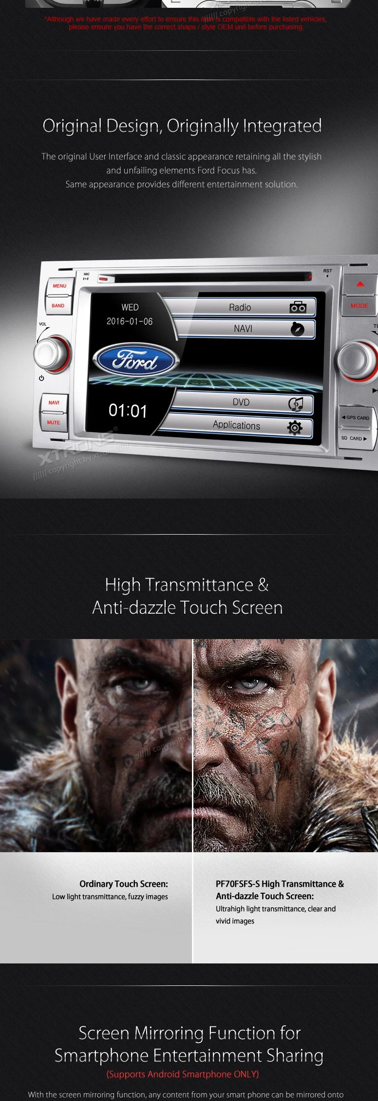 Excellent 7" Silver Special Car DVD for Ford Fusion 2006-2011 & Kuga 2008-2011 & Mondeo 2004-2007 & S-Max 2007-2009 & Focus 2005-2007 1