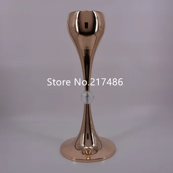 

Gold Flower Vases Candle Holders Stand Wedding Decor Road Lead Table Centerpiece Rack Pillar Party Candlestick Candelabra sg89