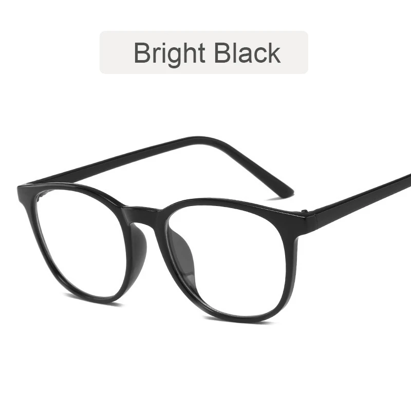KOTTDO, Ретро стиль, пластиковые круглые очки, оправа для женщин, компьютер, очки для чтения, оправа для мужчин, очки для студентов, оправа для очков - Цвет оправы: bright black