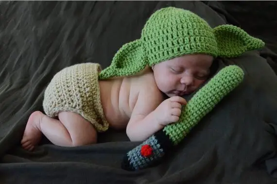 Newborn photography props star wars yoda costume hat+pants+stick green handmade cotton yarn knitting studio photography clothing
Newborn photography props star wars yoda costume hat+pants+stick green handmade cotton yarn knitting studio photography clothing