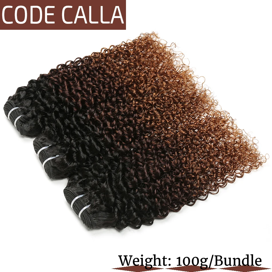 Malaysian Remy Kinky Curly Hair Bundles Ombre Blonde Bundles Weft Hair 100% Human Hair Extensions T