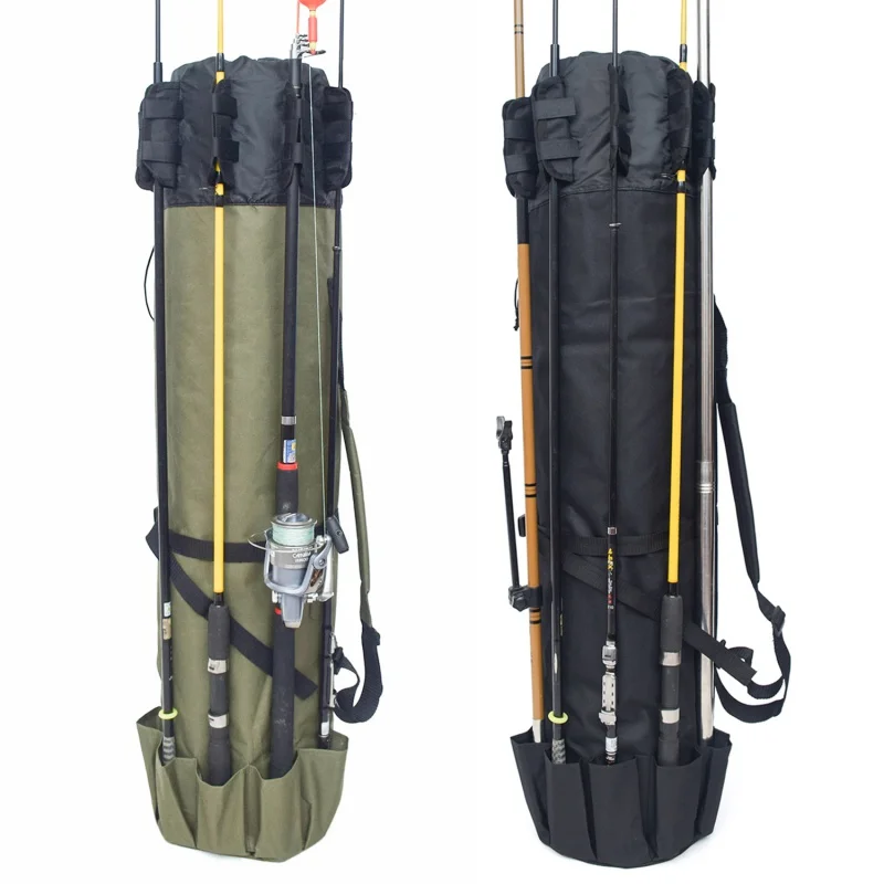 Fishing Rod Bag Carrier Fishing Reel Organizer Pole Storage Bag For