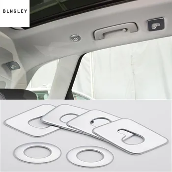 

Free shipping 6pcs/lot ABS Chrome rear reading light panel decoration cover for 2018 AUDI Q5 car accessories