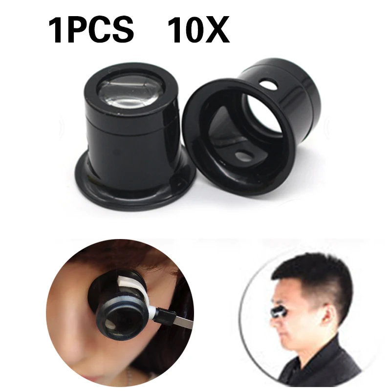 

Magnifying Lens Jewelry Testing Repair Tools Watch ABS Black Jewellery Magnifier Microscope 10x Tube Magnifier Jewelry Repair