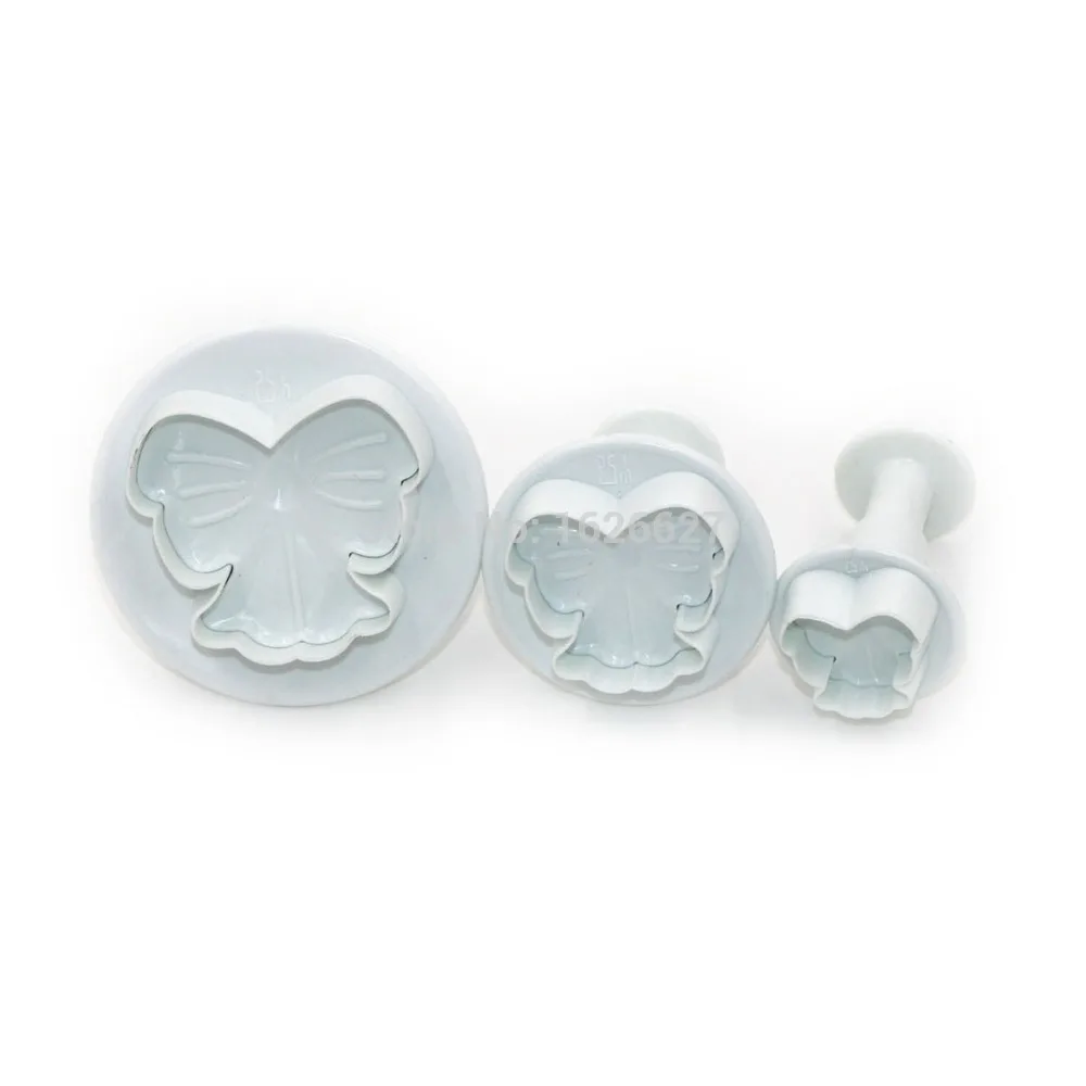 

3PCS/SET Plastic Fondant Dragonfly Plunger Cake Decorating Baking Tools Mold Animal Cookie Cutter For Cakes