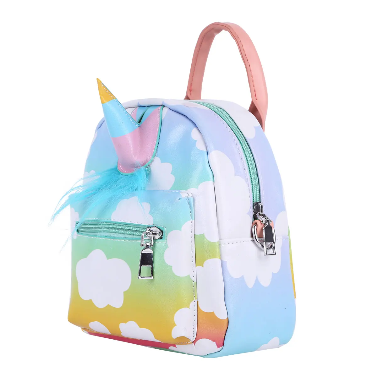 Детская спортивная сумка, дорожные сумки для девочек из искусственной кожи, милые Мультяшные животные, рога, мини-рюкзаки, красочные сумки на плечо, милые спортивные сумки