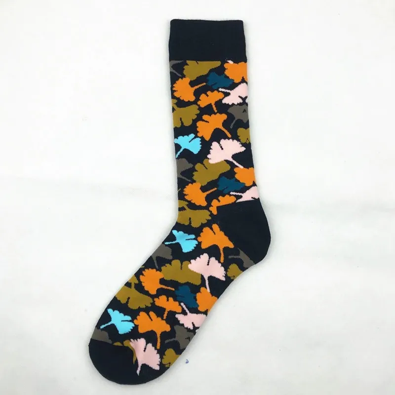 5Pairs/Pack Unisex Colorful British Wind Cotton Socks Hip Hop Cartoon Sports Socks Male and Female Couple Happy Socks