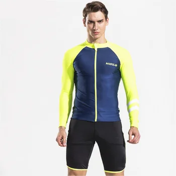 

HISEA Man's Surfing Diving Wet Suits Jacket UPF 50+ Sun Protection Long Sleeve Diving Wet Suits Jacket Surfing Rash Guard Jacket