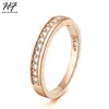 Bague de mariage en zircon cubique pour femme, bijou classique de qualité supérieure, couleur or Rose, 9 pièces, R062 ► Photo 1/6