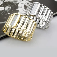 Высококачественные модные кварцевые аналоговые женские наручные часы с широким ремешком и квадратным циферблатом для женщин и девушек с таймером