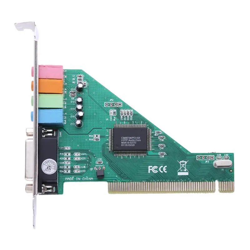 4CH CMI8738 чипсет стерео звук PCI порт аудио карта Sup порт s 2/4CH и DLS с драйверами CD для настольного ПК компьютера высокого качества