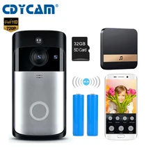 CDYCAM WiFi беспроводной дверной звонок камеры безопасности 720 P визуальная запись системы селекторной связи видео домофон удаленный домашний мониторинг ночного видения