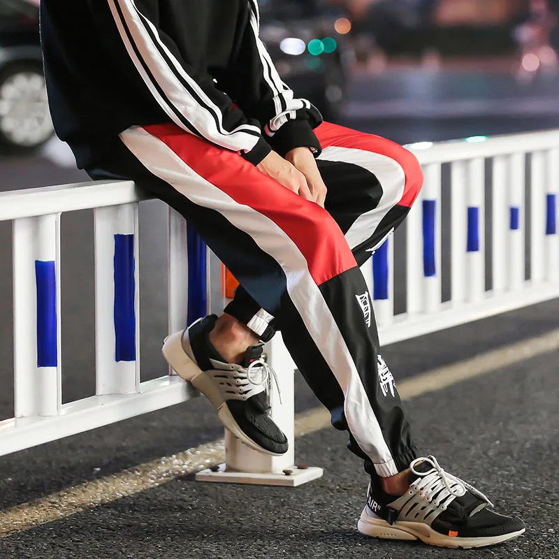 Plus Size 5XL Casual Loose Sweatpants Hip Hop contrast color printed Mens Street Dancing Trousers Fashion Sport Pants Plus Size 5XL Casual Loose Sweatpants Hip Hop contrast color printed Mens Street Dancing Trousers Fashion Sport Pants