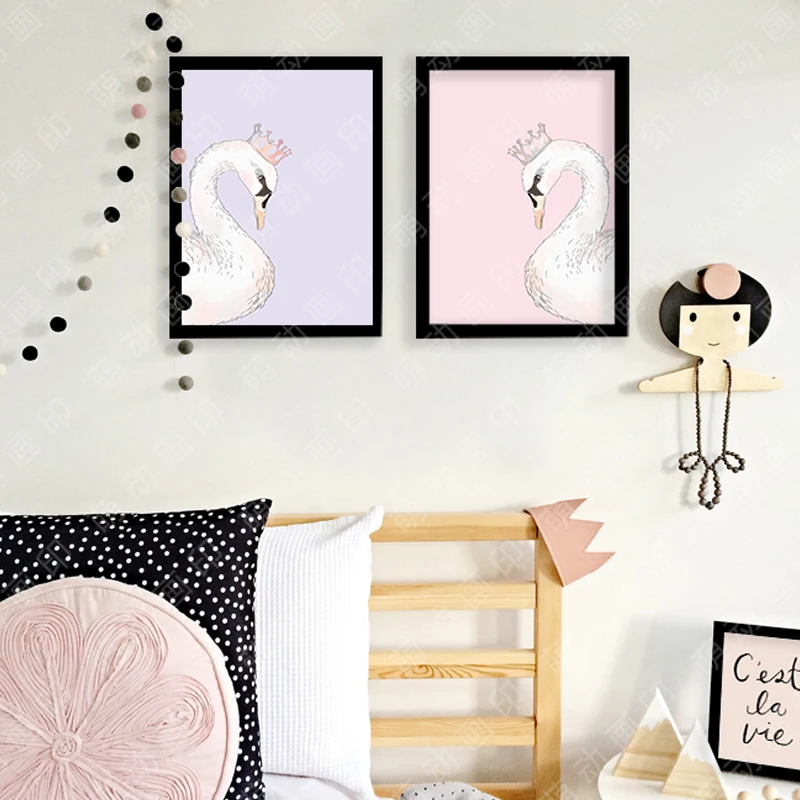 Canvas Painting The Swan Princess sticker Posters decorative wall painting Art Print Wall Pictures Home posters | Дом и сад