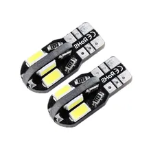 5 шт. W5W T10-5730 8SMD автомобиля T10 светодиодный 194 168 Клин Замена обратный инструмент Панель лампа белого и синего цвета лампы для Габаритные огни