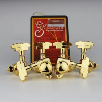 

Genuine Grover 109G Super Rotomatic 3x3 tuners Imperial Button Gold