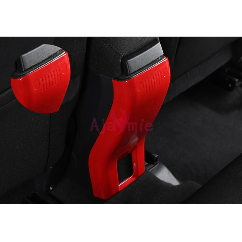 

2016 2017 2018 Interior Red Color Armrest Panel Rear Seat Plate Kit Cover Overlay Trim Car Styling For Jeep Renegade Accessories