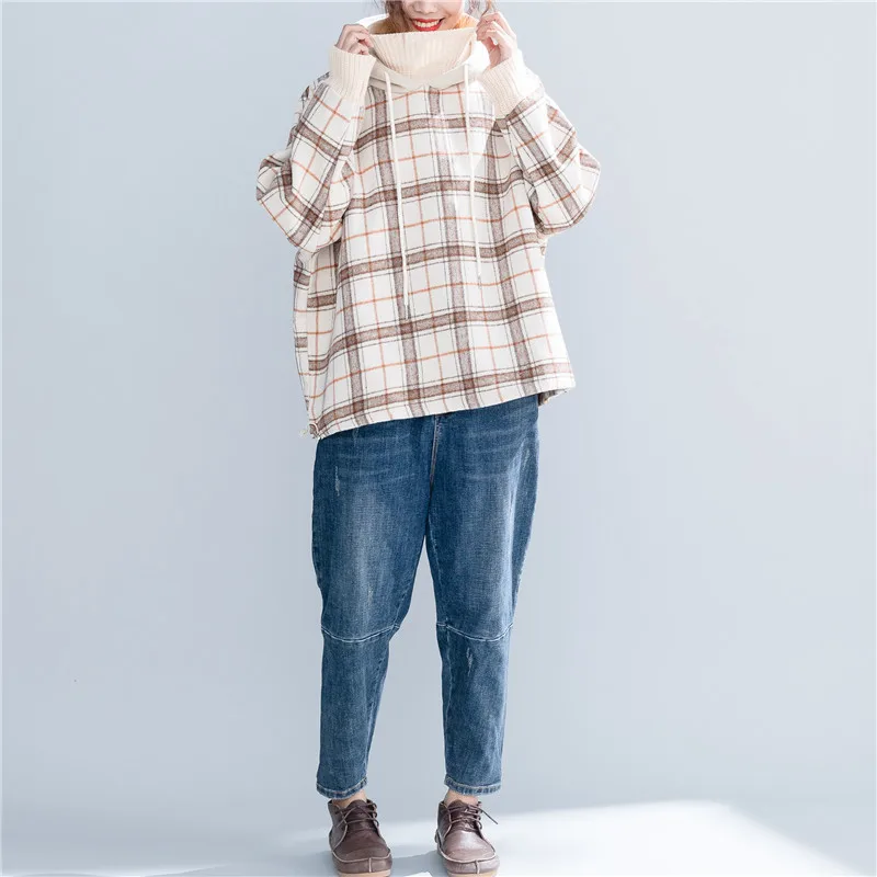 QoerliN Fake Two Piece Hoodies Sweatshirts Large Size Women Autumn Spring Long Sleeve Big Size Loose Pullovers Casual Ladies Hot QoerliN Fake Two Piece Hoodies Sweatshirts Large Size Women Autumn Spring Long Sleeve Big Size Loose Pullovers Casual Ladies Hot