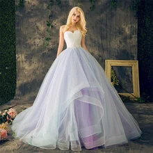 Милое выпускное платье бальное платье светло-фиолетового цвета Многослойная юбка Vestidos de Graduacion кружевное длинное платье с кристаллами для выпускного вечера