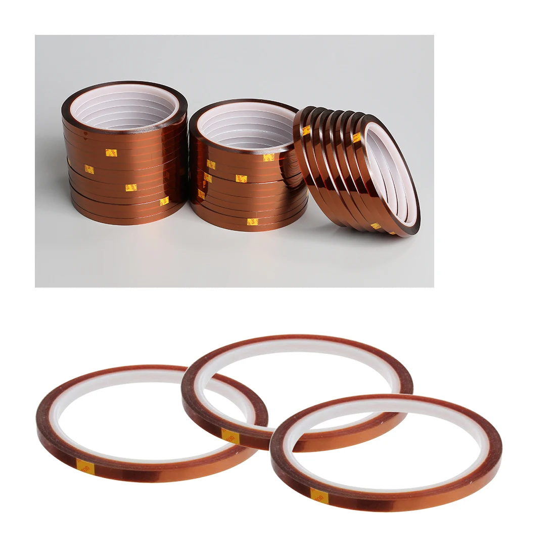 

1PCS 33Meter Heat Resistant Polyimide Tape High Temperature Adhesive Insulation Tape Multiple Sizes