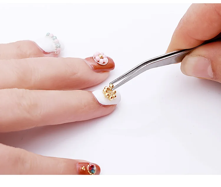Смешанные 6 размеров 0,8 мм микро ногтей бусины отделка из нержавеющей стали шпильки розовое золото серебро "икра" для ногтей ногти аксессуары