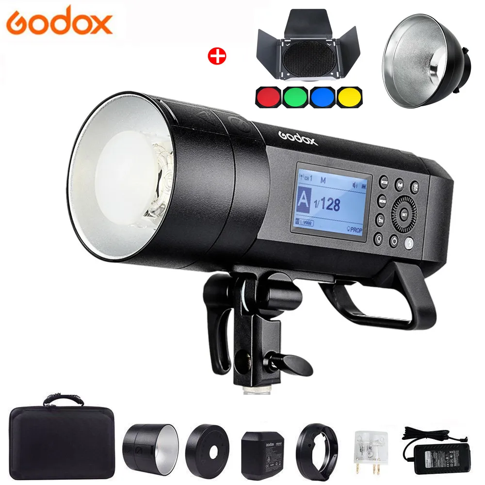 Лампа Godox AD400 Pro 1/8000 HSS для наружного освещения стробоскоп светильник TTL 30 Вт со
