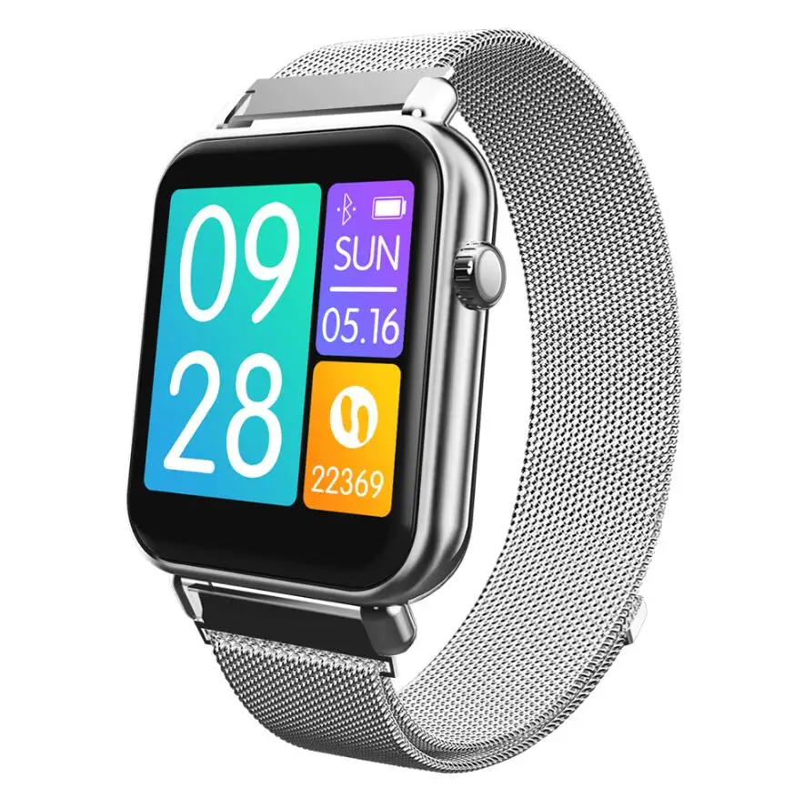 Умные часы Y6 pro, спортивные, водонепроницаемые, смарт-браслет, пульсометр, измеритель артериального давления, фитнес-трекер, умный Браслет для Android IOS - Цвет: steel silver