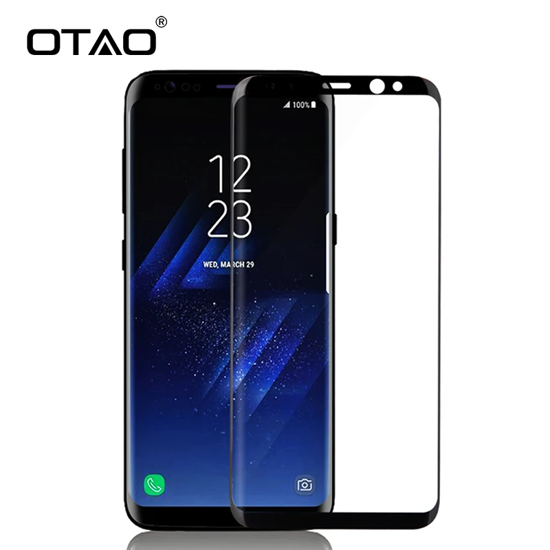 

OTAO Full Cover Tempered Glass Screen Protector For Samsung Galaxy S8 Plus S7 S6 Edge Plus Note 8 3D Curved Protective Film