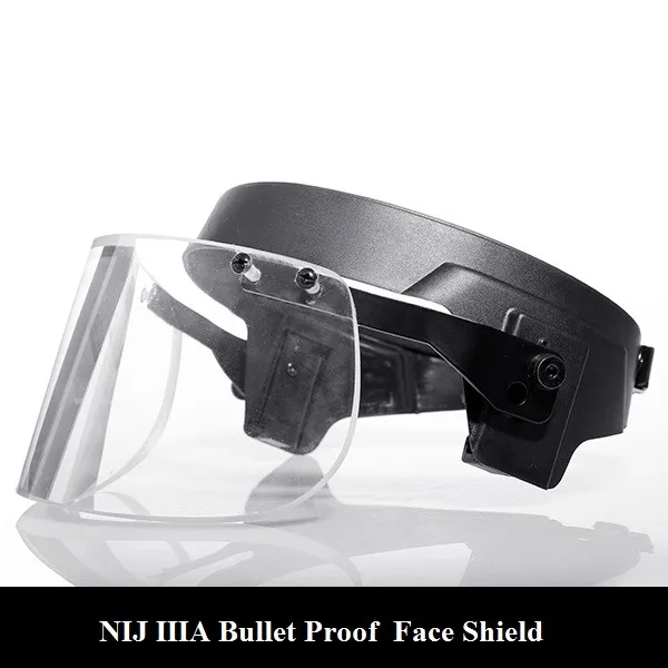 Bulletproof visor for M88 helmet with Alloy Steel Fix Ring Ballistic Face Shield for Mich helmet Personal self defense weapons