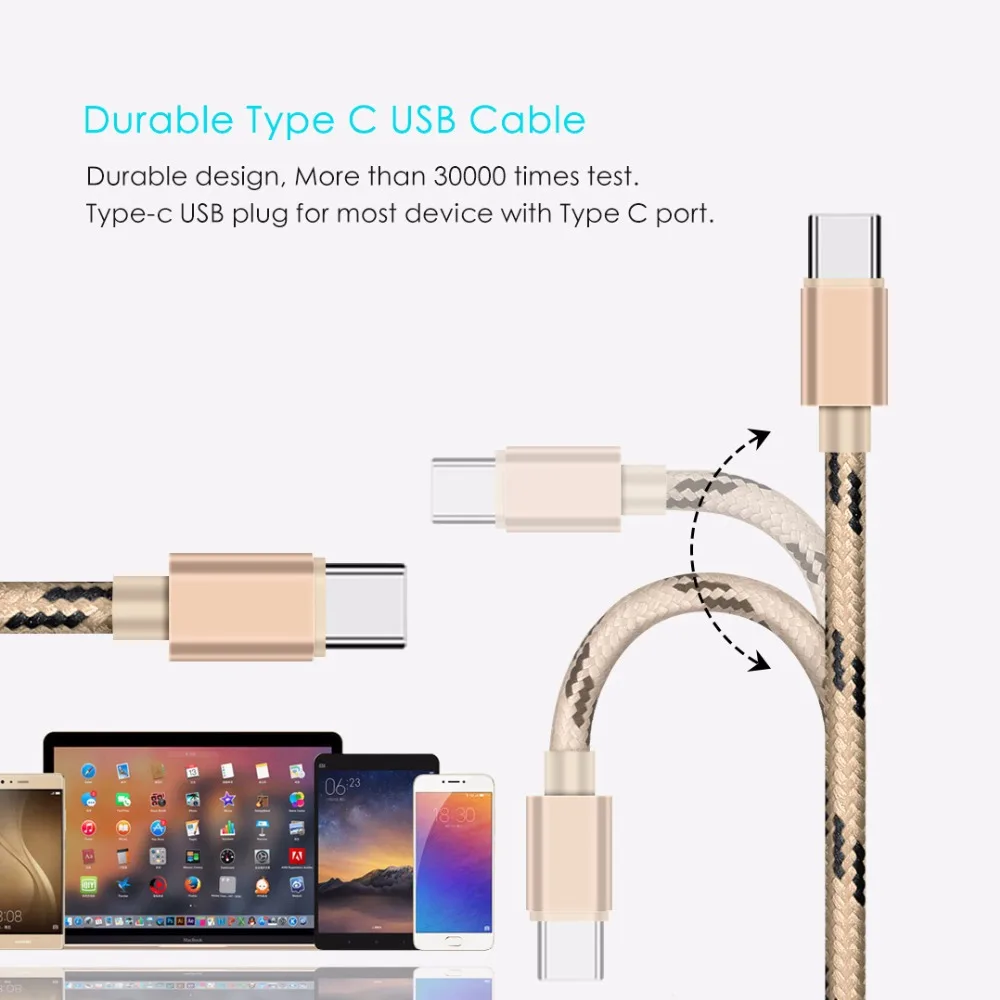 SUPTEC USB tipo C 2A de carga rápida USB-C Cable para ipad pro Samsung S9 S8 Nota 9 8 Huawei honor Teléfono Cable de carga USB
