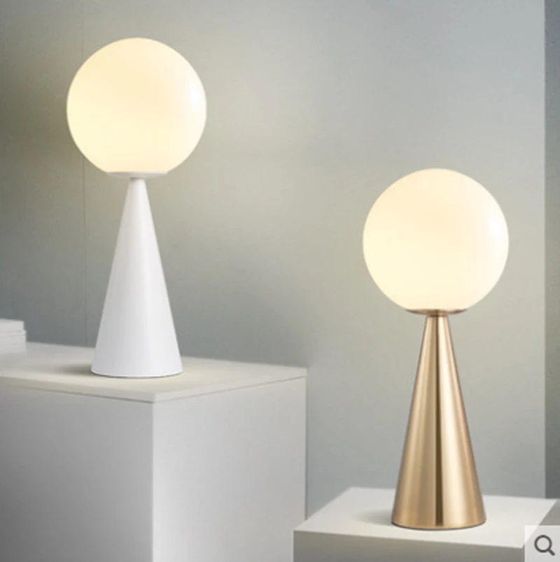 

T Gold Creative Simple Warm Hat lights Table Lamps Retro Creative American Style Lighting For Bedroom Foyer Hotel With LED Bulb