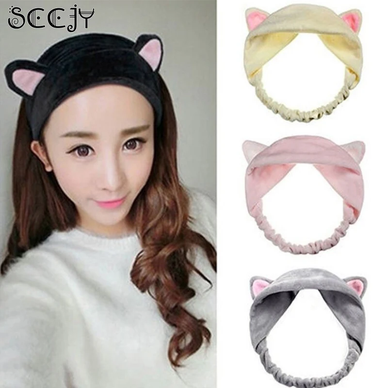 Buy Cute Elastic Cat Ears Headbands for Women Girls