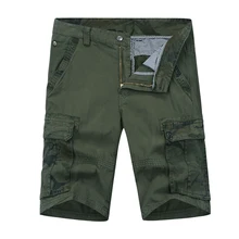 Мужские свободные повседневные шорты Карго короткие штаны камуфляжные военные Летние Стильные до колен Большие размеры 4 цвета шорты мужские