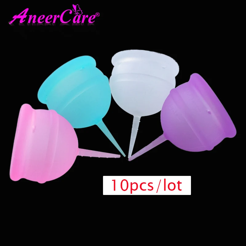

10pcs Lady Menstrual Cup Medical Grade Silicone Period Cup for collector menstrual Reusable Soft Feminine Hygiene Vaginal Cups